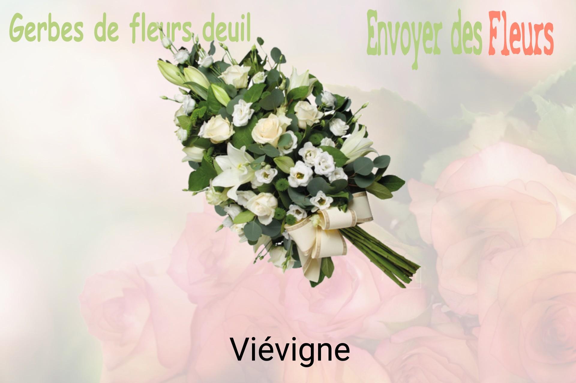 Gerbe de fleurs de deuil livrée à Viévigne